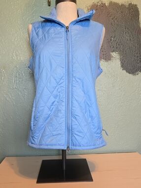 L.L. Bean Sky Blue Quilted Sleeveless Vest